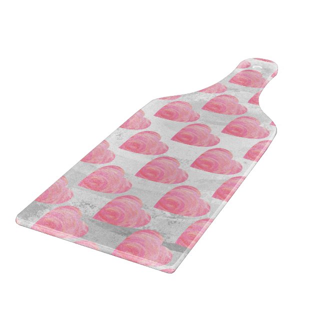 Pink Hearts Cutting Board (Corner)