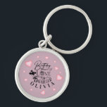 Pink Hearts Daughter Birthday Text Design Keychain<br><div class="desc">This modern minimalist birthday design is created for a daughter and can also be used for a granddaughter, niece, or anyone who is like a daughter. It is suitable for gifting from parents, grandparents, aunts, uncles, or anyone celebrating a special daughter-like bond. The design focuses on clean calligraphy, refined typography,...</div>
