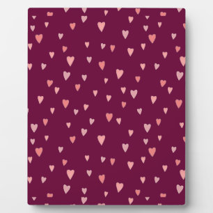 Pink Hearts Easel Plaque