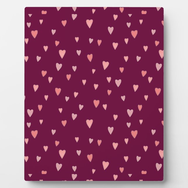 Pink Hearts Easel Plaque (Front)