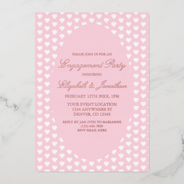 Pink Hearts Engagement Party (Front)