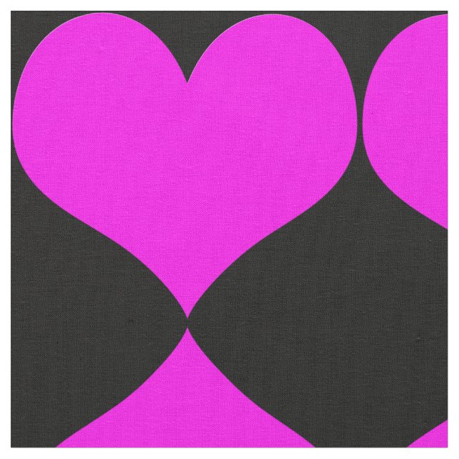 Pink Hearts Fabric (Close Up)