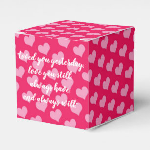 Pink Hearts Favour Box