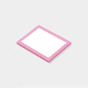 Pink Hearts Framed Post it Notes
