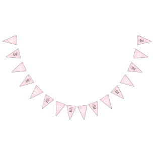 Pink Hearts girl Bachelorette Party Bunting Flags
