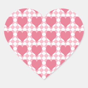 Pink Hearts Heart Sticker