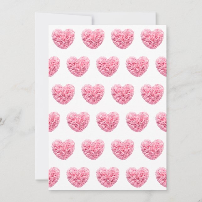 Pink Hearts Holiday Cards (Front)