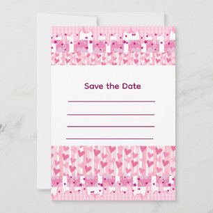 Pink Hearts Invitation