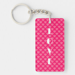Pink Hearts Keychain