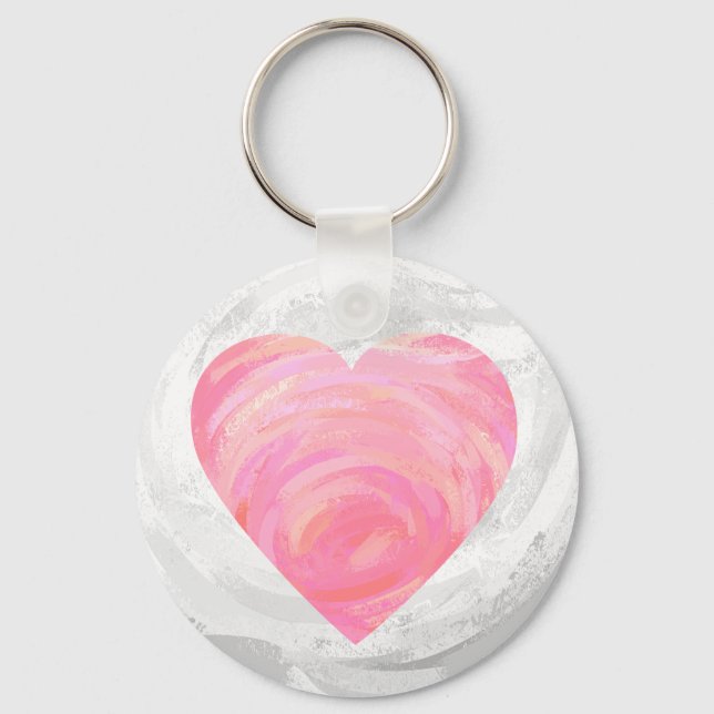 Pink Hearts Keychain (Front)