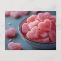 Pink hearts made of sugar in shell Valentine's Day
