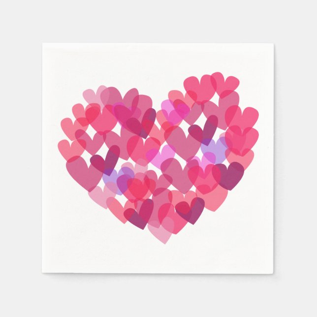 Pink Hearts Napkin (Front)