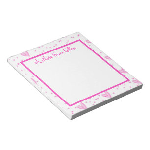 Pink Hearts Notepad