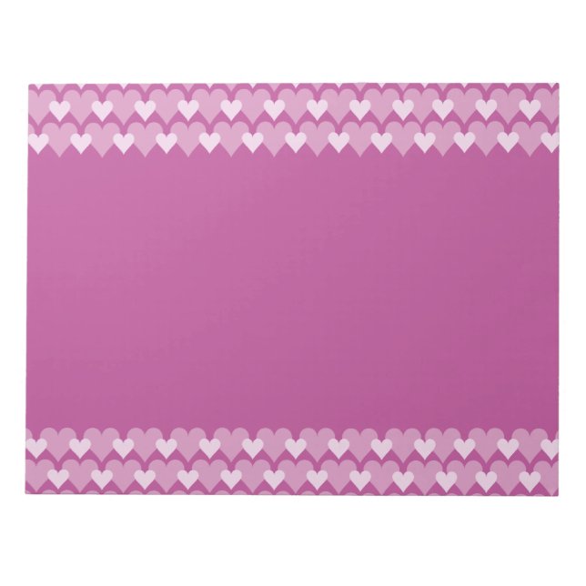 Pink Hearts notepad (Front)