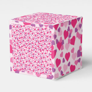 Pink Hearts of Love for Valentines Day Favor Box