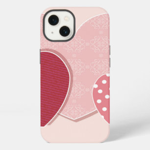 Pink Hearts Paper Sticker iPhone 13 Case