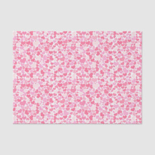 Pink Hearts Pattern - 10lb Tissue Paper, White Tissue Paper