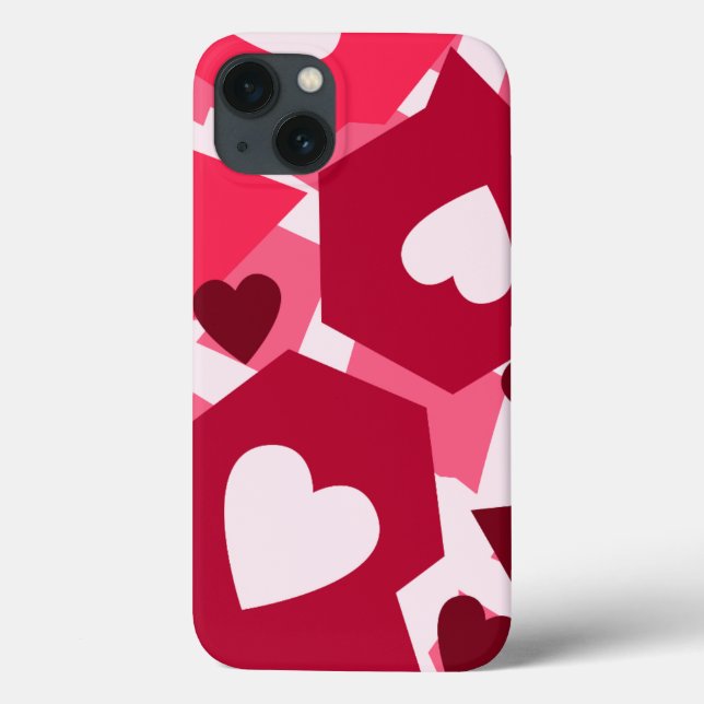 Pink, Hearts, Pattern Case-Mate iPhone Case (Back)