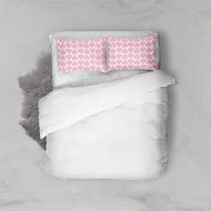Pink Hearts Pattern, Romantic, Love Pillowcase