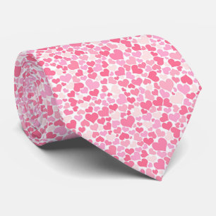 Pink Hearts Pattern - Tie