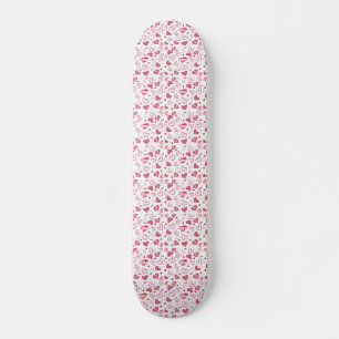 Pink Hearts Pattern Valentine's Day Skateboard