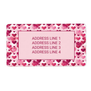 Pink Hearts Pattern With Custom Text