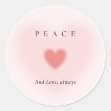 Pink hearts Peace and love always Sticker