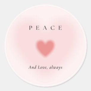 Pink hearts Peace and love always Sticker