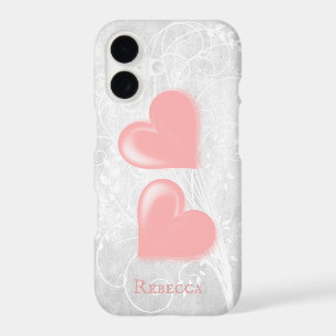 Pink Hearts Personalized Case-Mate iPhone Case