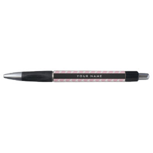 Pink Hearts, Romantic, Your Name, Personalise Pen