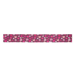 Pink Hearts Satin Ribbon