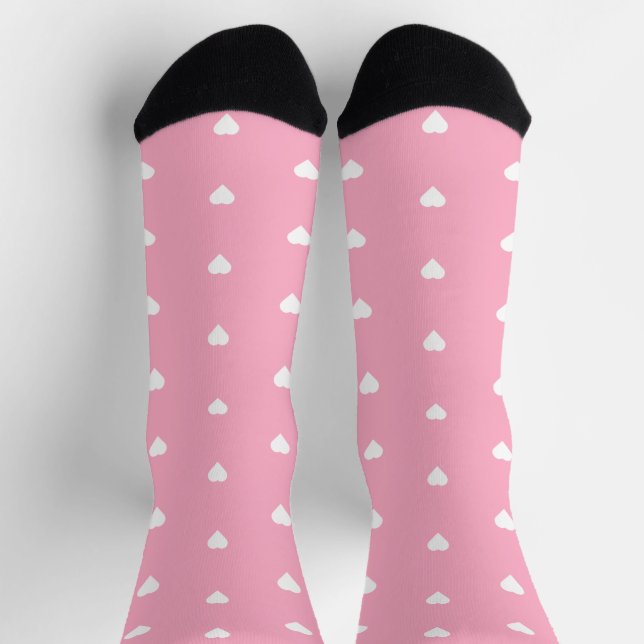 Pink Hearts Socks (Top)