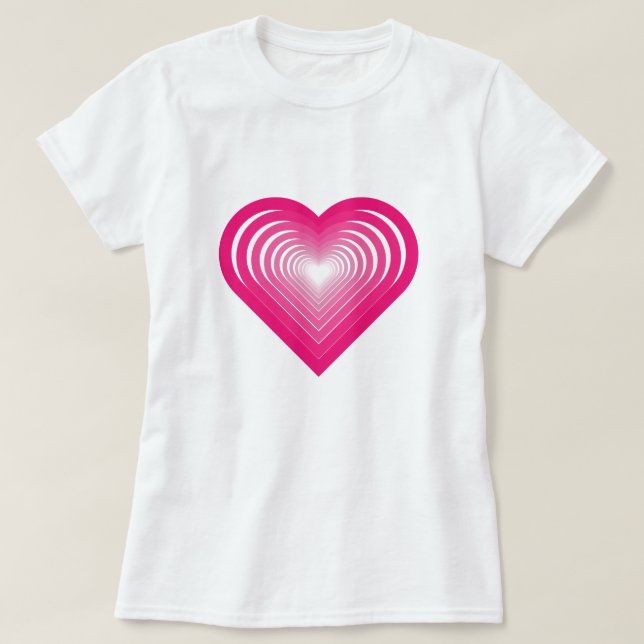 Pink Hearts T-Shirt  (Design Front)