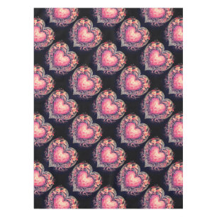 Pink Hearts  Tablecloth