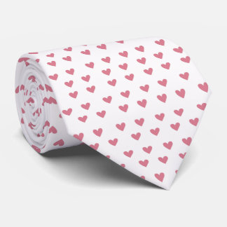 Pink hearts tie