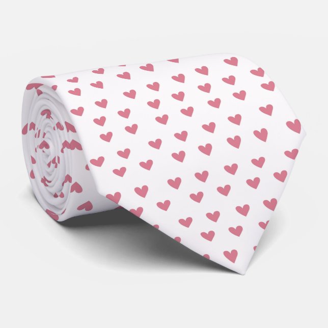 Pink hearts tie (Rolled)