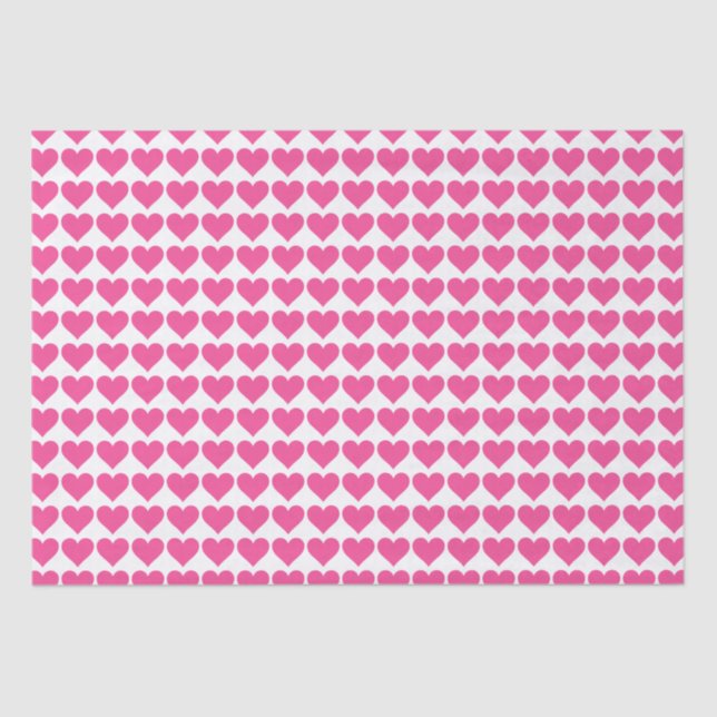 Pink Hearts Tissue Paper (Front)