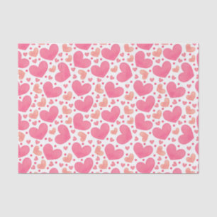 Pink Hearts Tissue Paper