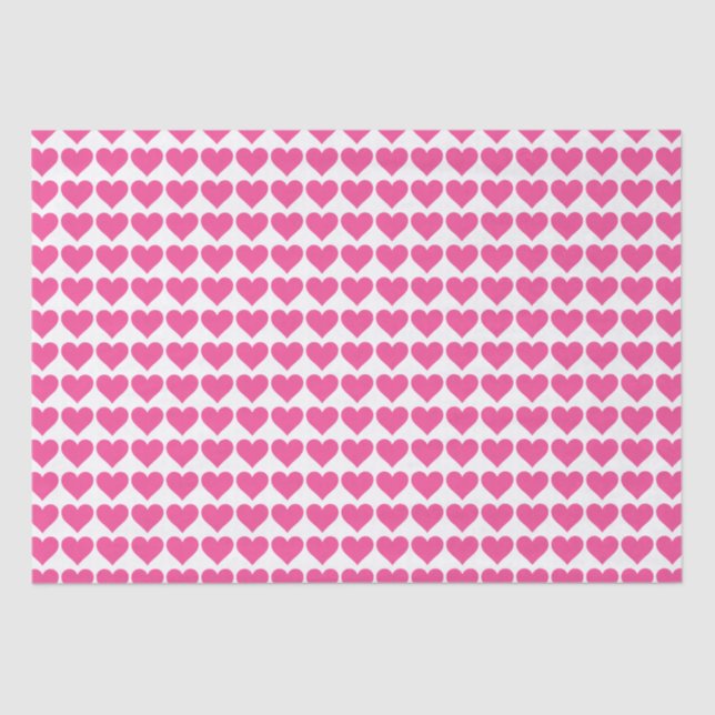 Pink Hearts Tissue Paper (Front)