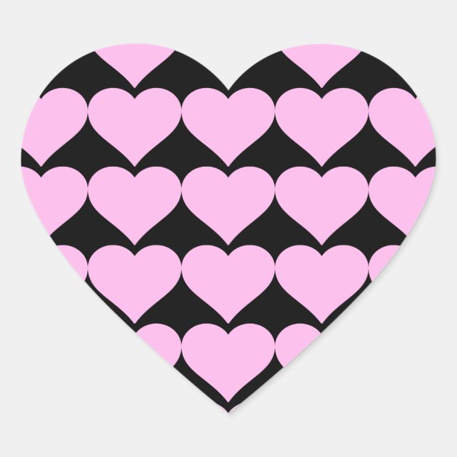 Pink Hearts,Unconditional Love_ Heart Sticker (Front)