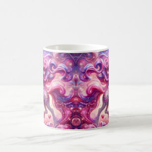 Pink Hearts Unicorn Coffee Mug