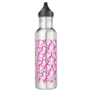 Pink Hearts Water Bottle