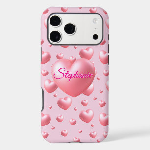 Pink Hearts With Name