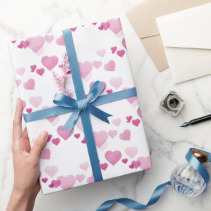 Pink Hearts  Wrapping Paper