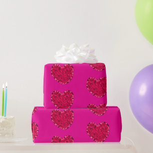 Pink Hearts Wrapping Paper