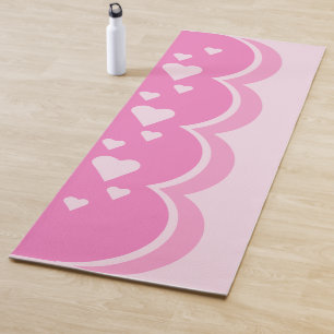 Pink Hearts Yoga Mat