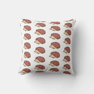 Pink Hedgehog Throw Pillow