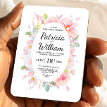 Pink Herbs Blossom Flowers Save The Date Wedding  Magnet<br><div class="desc">Announce your special day with this elegant floral save the date magnet featuring soft blush pink flowers and a delicate botanical frame. The romantic design with watercolor blooms creates a timeless and feminine look — perfect for stylish weddings. Printed as a magnet, this invitation doubles as a beautiful keepsake your...</div>