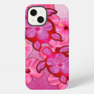 Pink Hibiscus And Honu Turtles iPhone 13 Case