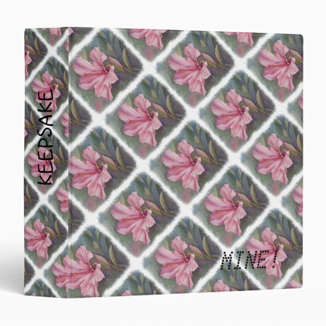 PINK HIBISCUS BINDER (Front/Spine)